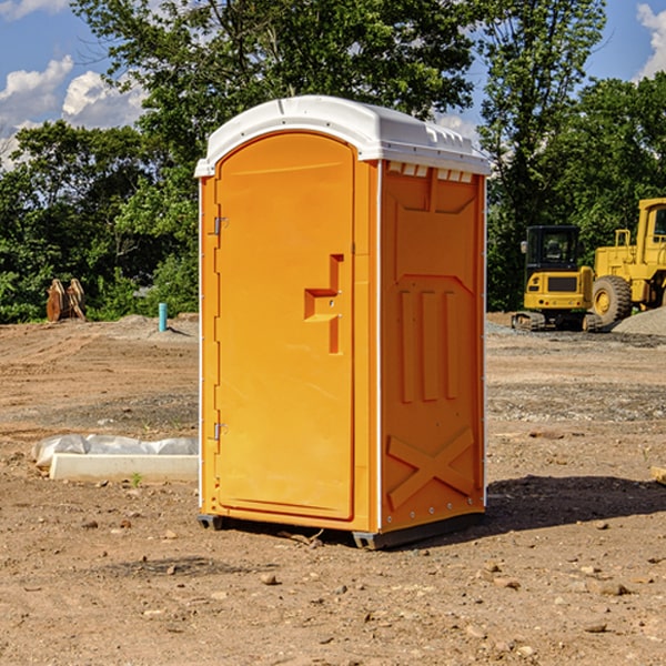 how often are the portable restrooms cleaned and serviced during a rental period in Blackberry